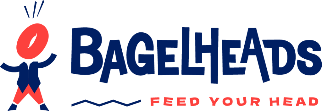 Bagelheads Logo with tagline Feed Your Head